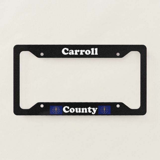 Carroll County Indiana LPF License Plate Frame (Front)