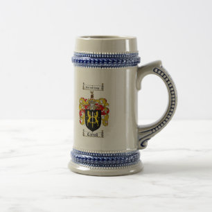 CARROLL FAMILY CREST - CARROLL COAT OF ARMS BEER STEIN