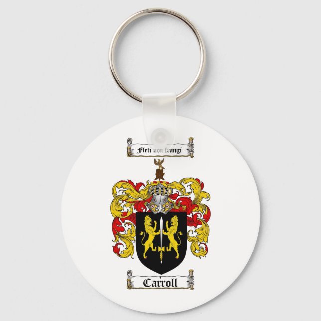 CARROLL FAMILY CREST -  CARROLL COAT OF ARMS KEYCHAIN (Front)