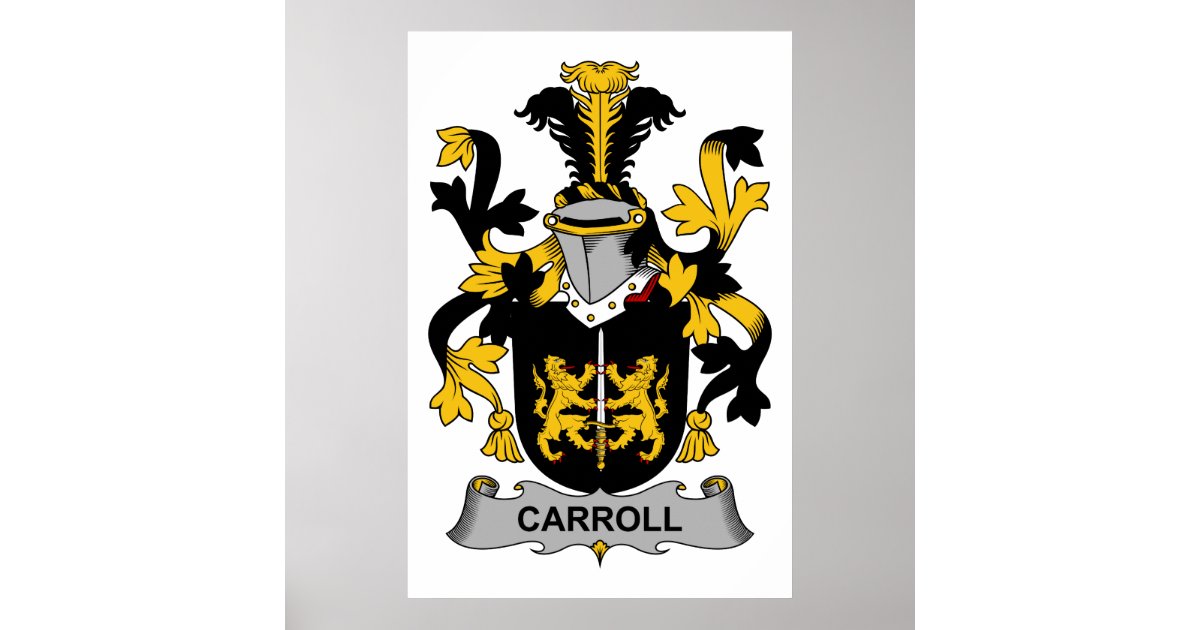 Carroll Family Crest Poster