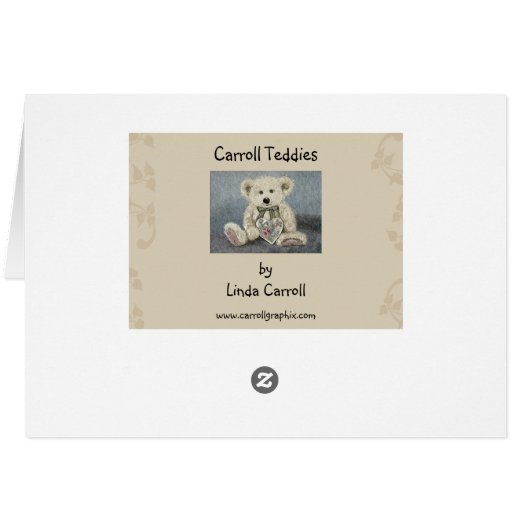 Carroll Teddy Bear Card (Back Horizontal)