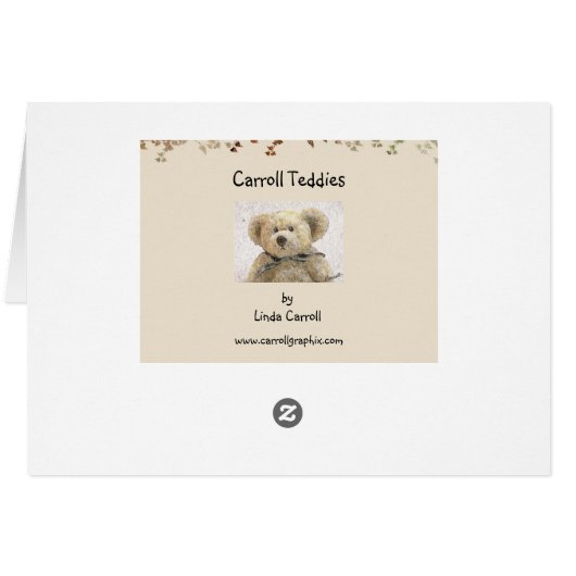Carroll Teddy Bear Card (Back Horizontal)