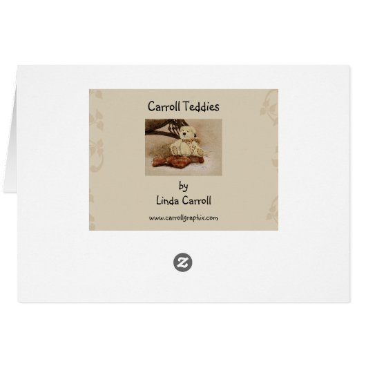 Carroll Teddy Bear Card (Back Horizontal)