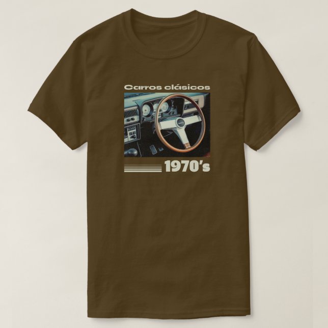 Carros Clasicos 1970's  T-Shirt (Design Front)