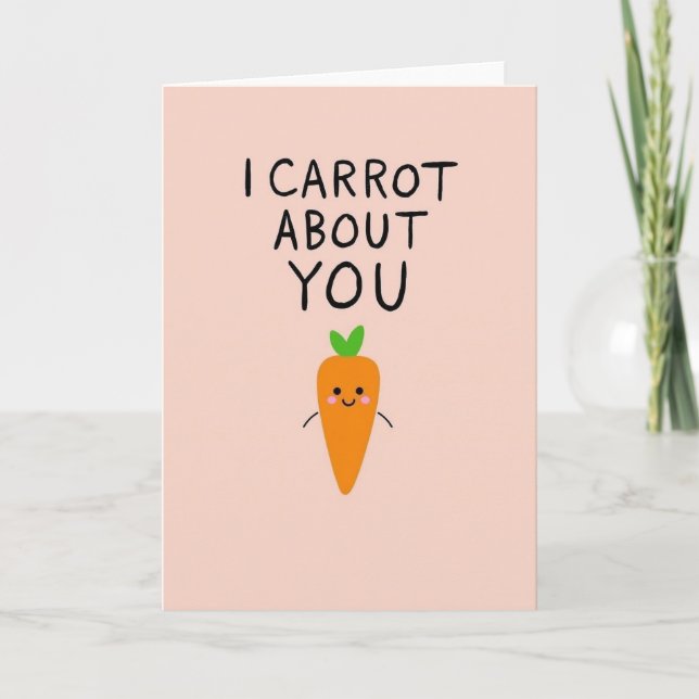 Carrot About You Simple Art Card (Front)