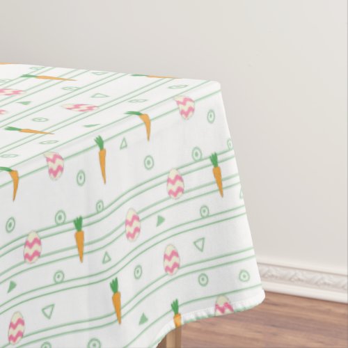 Carrot and Eggs Stripes Tablecloth