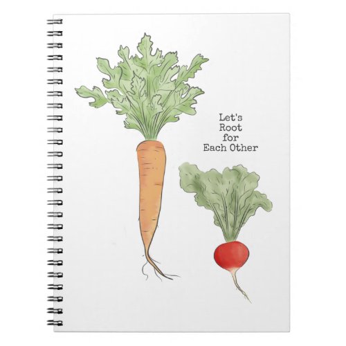 Carrot and Radish Sketch Notebook
