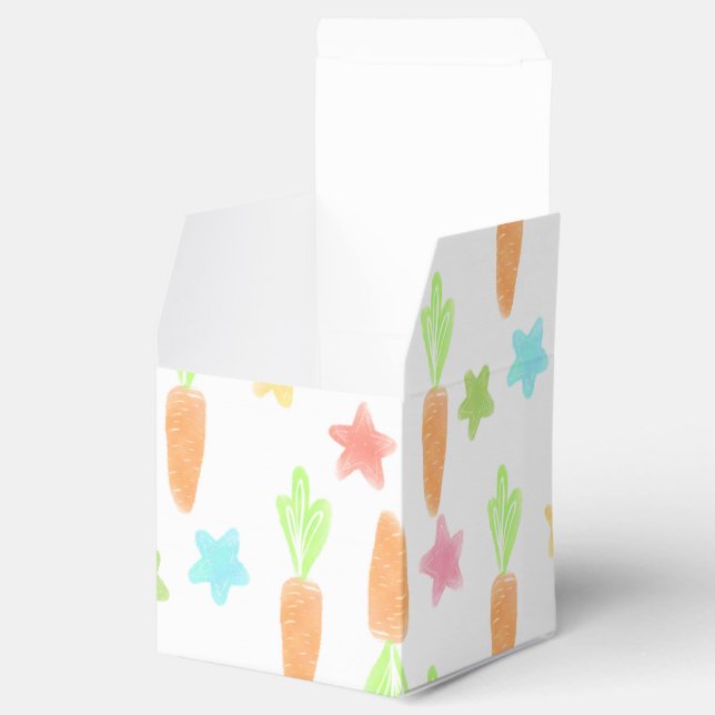 Carrot and Stars Pattern Favor Boxes (Opened)