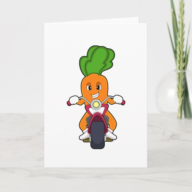 Carrot as Biker with Motorcycle.PNG Card (Front)