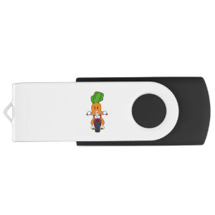 Carrot as Biker with Motorcycle.PNG Flash Drive