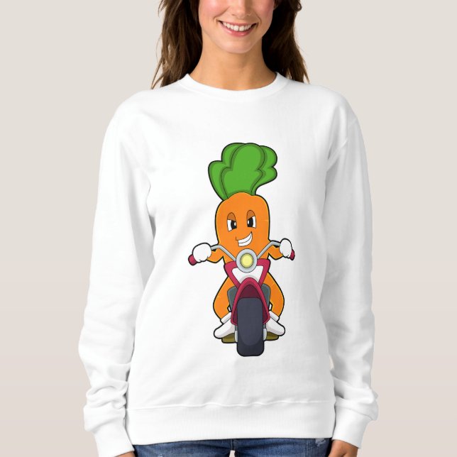 Carrot as Biker with Motorcycle.PNG Sweatshirt (Front)