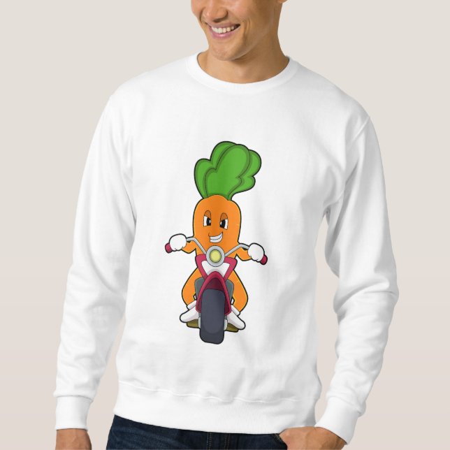 Carrot as Biker with Motorcycle.PNG Sweatshirt (Front)