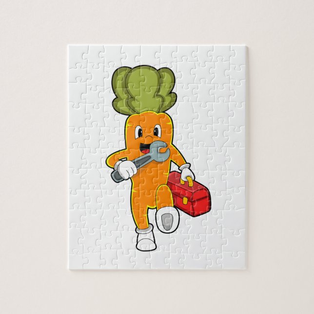 Carrot as Mechanic with Toolbox Jigsaw Puzzle (Vertical)