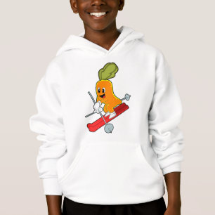 Carrot as Skier with Ski Hoodie