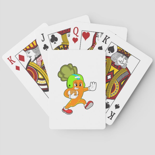 Carrot at Football Sports Poker Cards (Back)