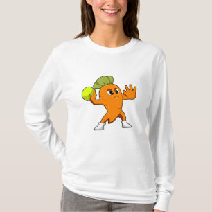 Carrot at Handball player with Handball T-Shirt