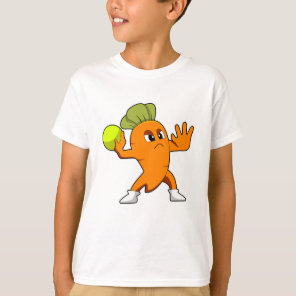 Carrot at Handball player with Handball T-Shirt