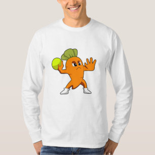 Carrot at Handball player with Handball T-Shirt