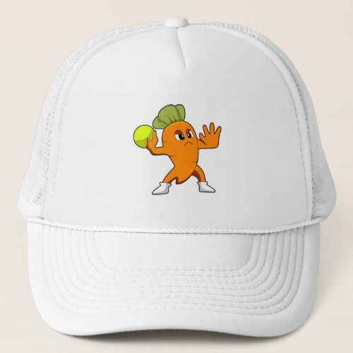 Carrot at Handball player with Handball Trucker Hat