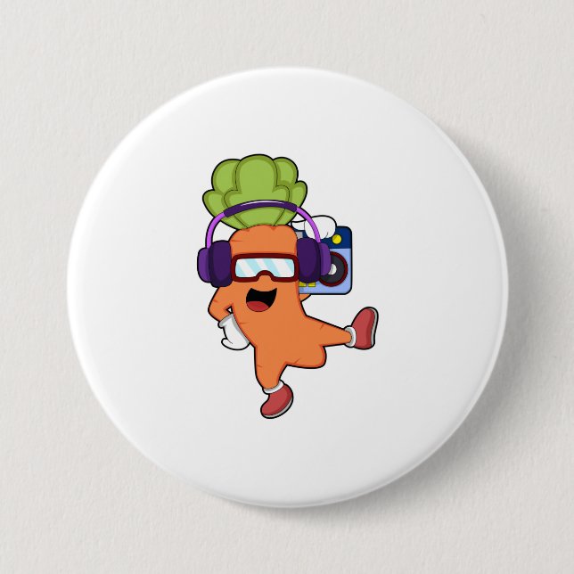 Carrot at Music with Headphone Button (Front)