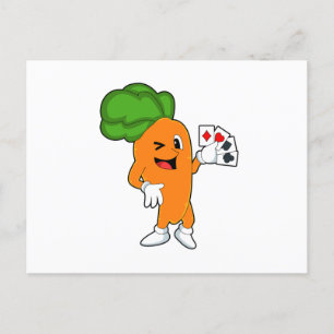 Carrot at Poker with Poker cards