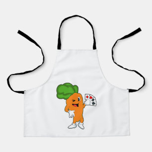 Carrot at Poker with Poker cards Apron