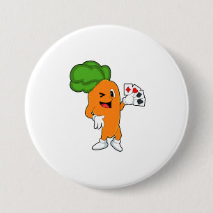 Carrot at Poker with Poker cards Button