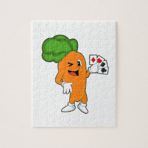 Carrot at Poker with Poker cards Jigsaw Puzzle