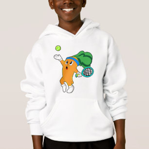 Carrot at Tennis with Tennis racket Hoodie