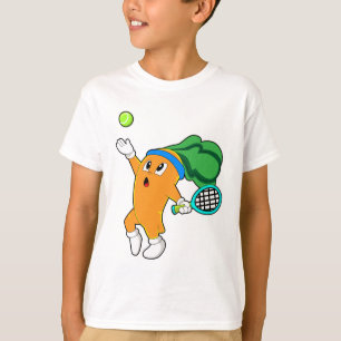 Carrot at Tennis with Tennis racket T-Shirt