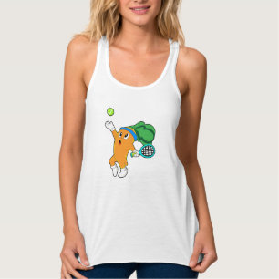Carrot at Tennis with Tennis racket Tank Top