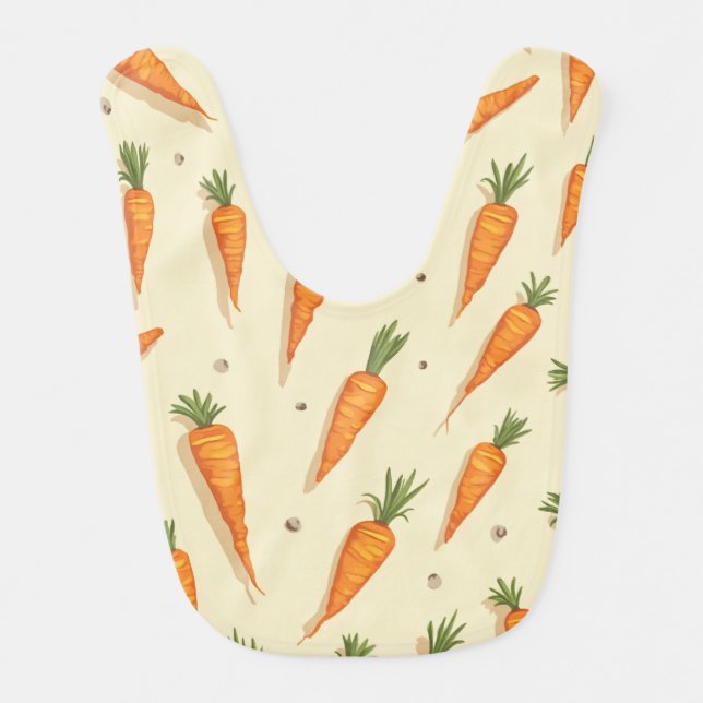 carrot baby bib (Front)