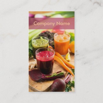 Carrot Beet Fresh Juice Raw Cocktail Bar Food Business Card by paplavskyte at Zazzle