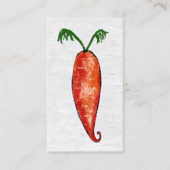 Carrot Business Cards - Cute Vegetables by NeatBusinessCards at Zazzle