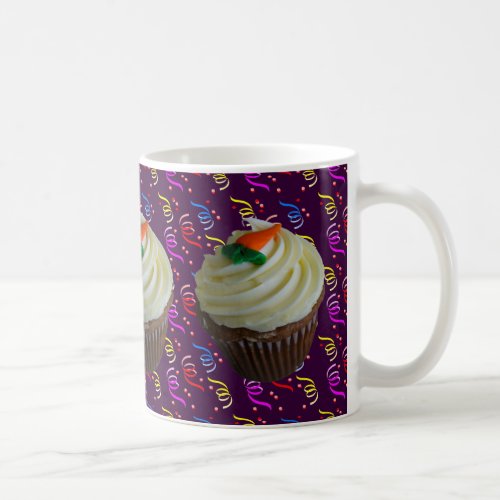 Carrot Cake Cupcake with Confetti Coffee Mug