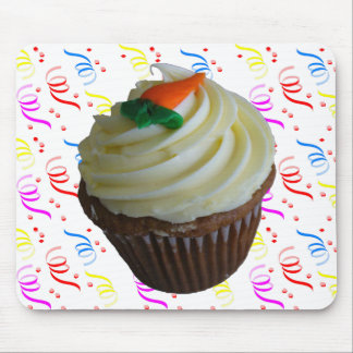 Carrot Cake Cupcake with Confetti Mouse Pad