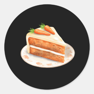 Carrot cake food classic round sticker