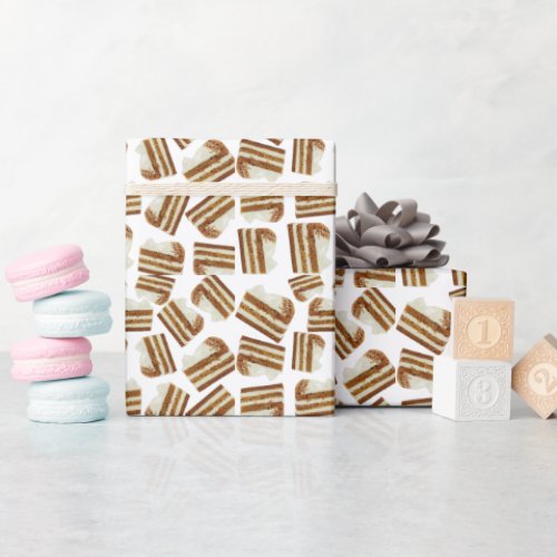 Carrot cake pattern wrapping paper