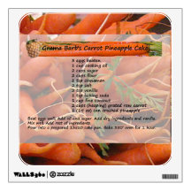 Carrot Cake Recipe Wall Decal