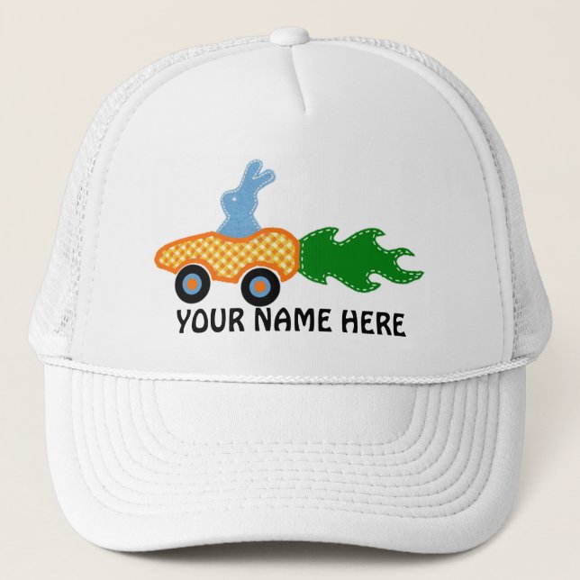Carrot Car Bunny Hat (Front)