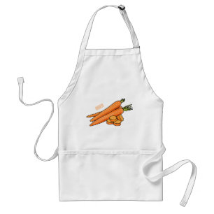 Carrot cartoon illustration adult apron