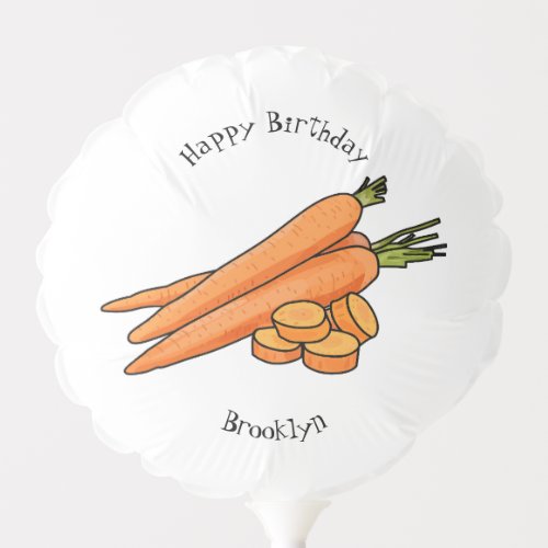 Carrot cartoon illustration balloon