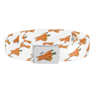 Carrot cartoon illustration belt