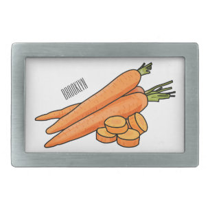 Carrot cartoon illustration belt buckle