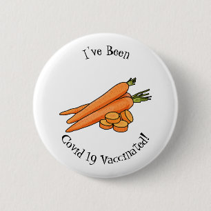 Carrot cartoon illustration button