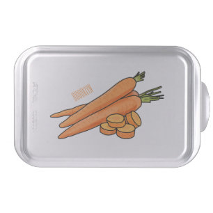 Carrot cartoon illustration cake pan