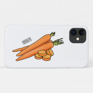Carrot cartoon illustration iPhone 11 case