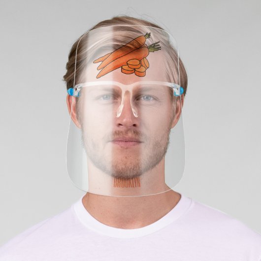 Carrot cartoon illustration  face shield (Insitu)