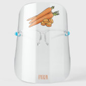 Carrot cartoon illustration  face shield (Front)