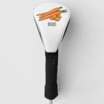 Carrot cartoon illustration golf head cover